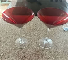 Photo of free Two (2) red martini glasses (Germantown) Porch pick up #1
