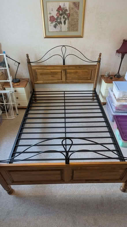 Photo of free Double bed frame and mattress (Liff DD2) #1