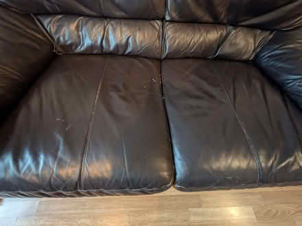 Photo of free Brown leather sofa (Taunton Eastgate District Ward TA1) #2
