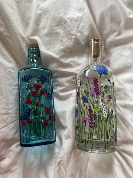 Photo of free Two hand painted light up gin bottles (Old Windsor SL4) #1