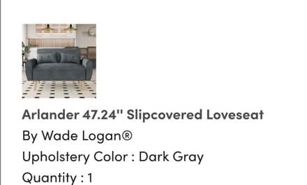 Photo of free Lightly Used Blue Gray Loveseat (South Boulder) #4