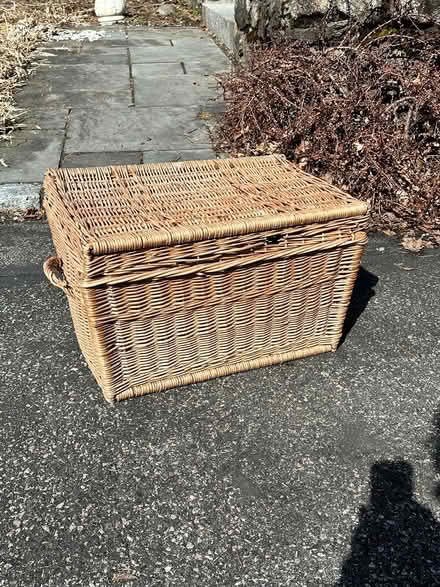 Photo of free Basket with attached lid & handles (Arlington Center) #1