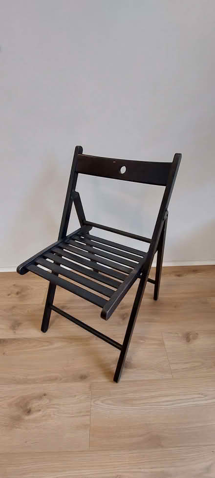 Photo of free Folding chair (wood, black) (Pimlico SW1V) #2