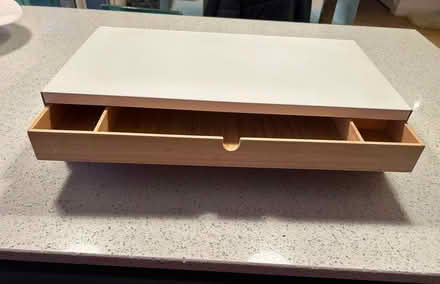 Photo of free IKEA Monitor Stand with wooden drawer (Hurstpierpoint BN6) #2