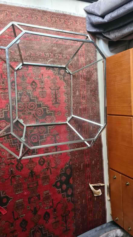 Photo of free Diamond glass/metal coffee table (London SE17) #2