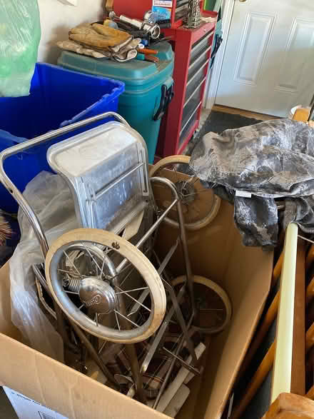 Photo of free 60s era crib, playpen and pram (Easthampton) #1