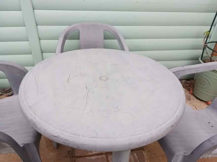 Photo of free Grey Plastic Patio Set (Wiswell BB7) #2