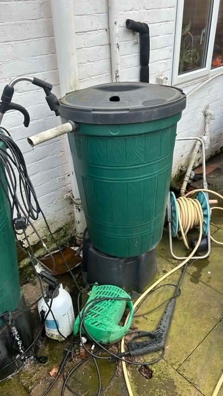 Photo of free 2 large Water Butts, Stands + Pump (WA10) #3