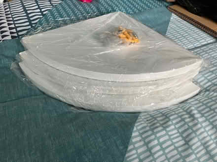 Photo of free 3 white corner shelves (Stalybridge SK15) #1