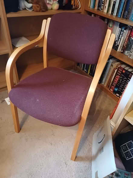 Photo of free Chair - wooden arms and upholstered (Ellesmere SY12) #1