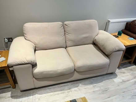 Photo of free Cream fabric sofa (Whaddon GL52) #1