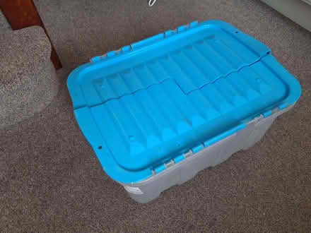 Photo of free Plastic storage tub, 48cms x 34 x 24 (Woodlands TW7) #1