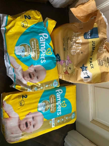 Photo of free Size 1 + 2 nappies (Thurnscoe S63) #1