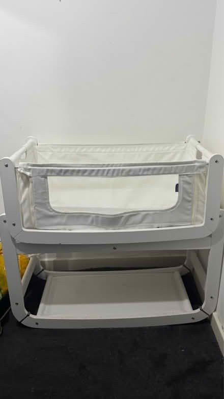 Photo of free White Baby Snuzpod next to me Bedside Crib/Bassinet/Cot (White City W12) #1
