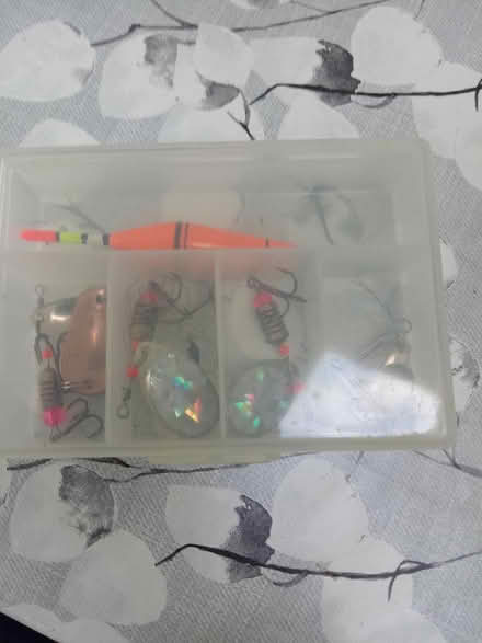 Photo of free Child's fishing box with reels (Chiswell Green AL2) #3