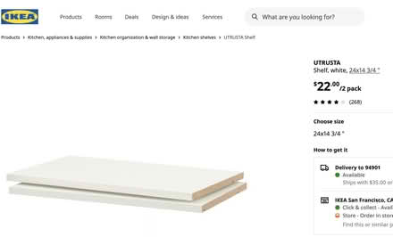 Photo of free Ikea Kitchen counter sidewall shelf (20 Alvina Ave, San Rafael) #3