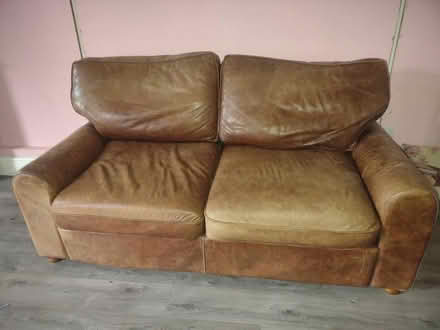 Photo of free Leather Sofa and chair (Heanor) #1