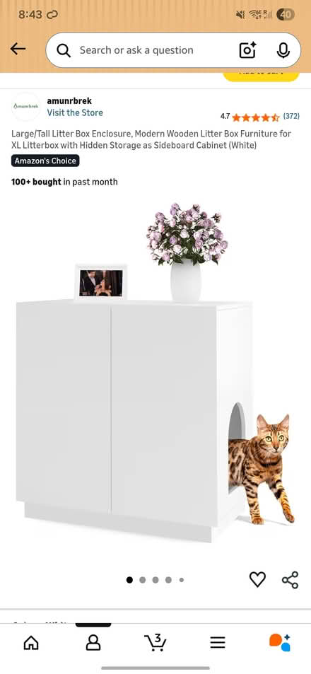 Photo of free Large litter box enclosure (Sunnyvale) #2