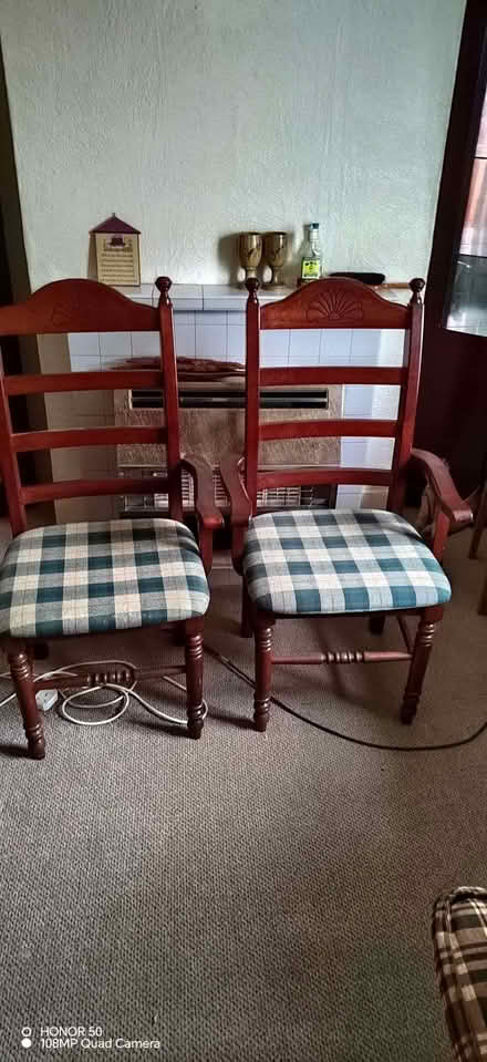 Photo of free Two wooden chairs (Walthamstow Village E17) #1