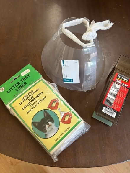 Photo of free Small cat cone collar, cat litter liners & humane mouse trap (West Norwood SE27) #1