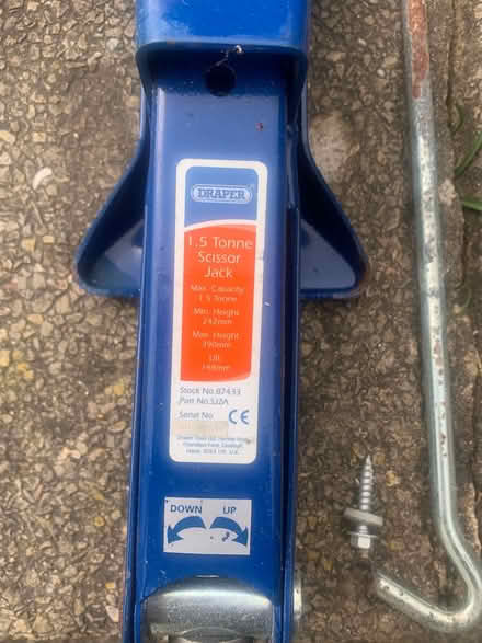 Photo of free Scissor jack for car (Cwmbran) #1