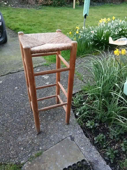 Photo of free Tall stool with rush seat (CT14) #2