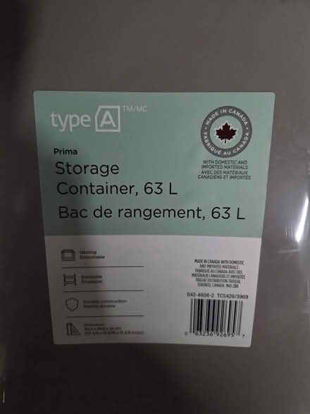 Photo of free Plastic Tote Box with Lid (K2J0V1) #2