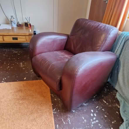 Photo of free Maroon 2 seater settee and chair (NE12) #2