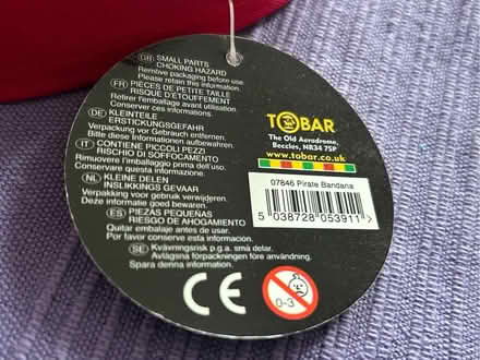 Photo of free Red pirate bandana (Barkham RG41) #3