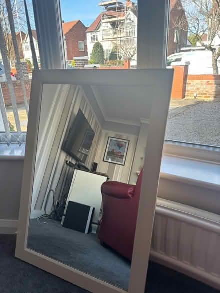 Photo of free Large mirror with wooden frame (Churchtown PR9) #1