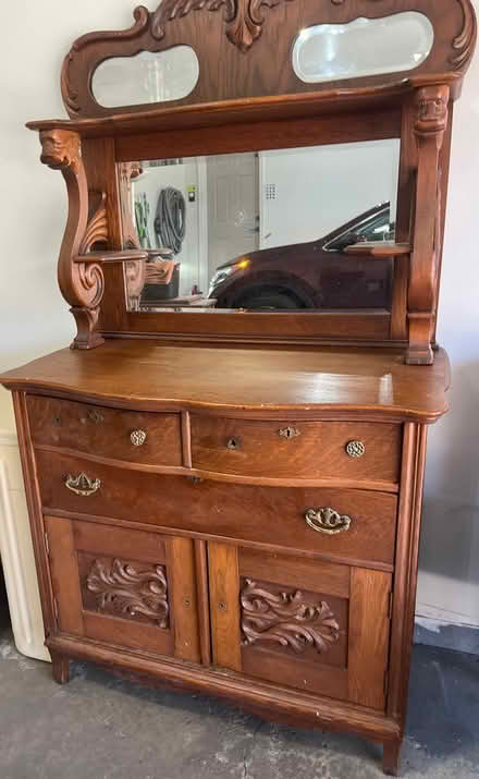 Photo of free Antique sideboard/hutch (55441) #1