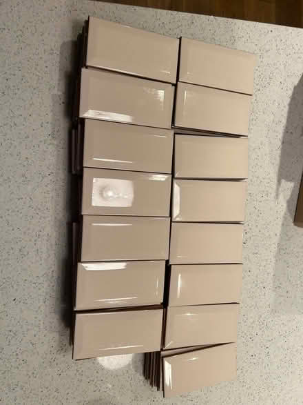 Photo of free 150 x Cream Tiles bevel edged (Hurstpierpoint BN6) #1