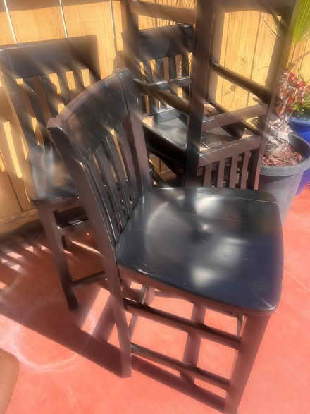 Photo of free 4 Bar height sturdy chairs (San Jose/Campbell area) #1