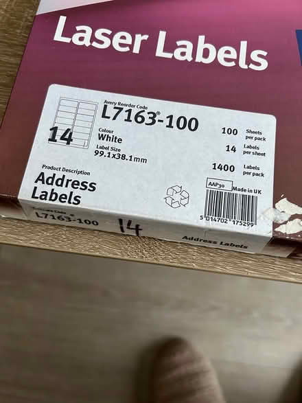 Photo of free Printer labels (Horsham, Lambs Farm Rd area) #3