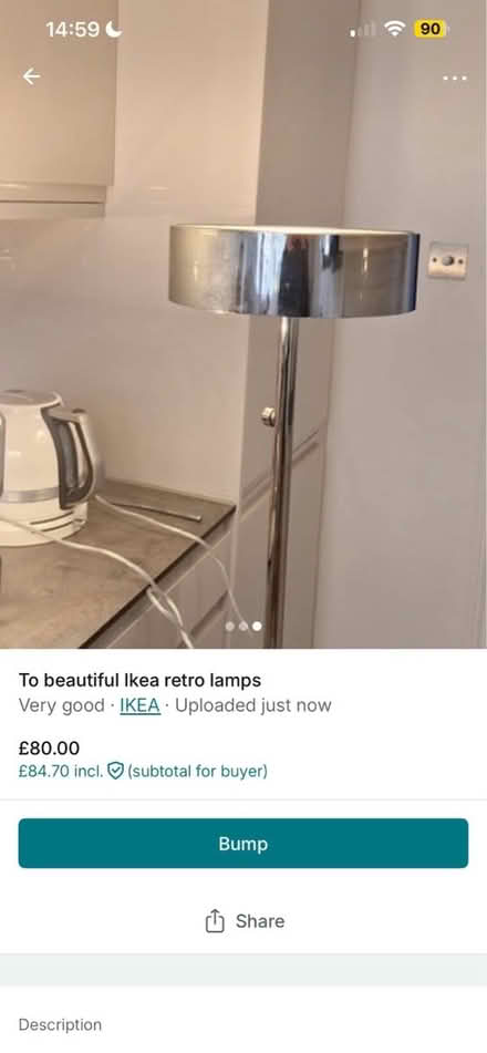 Photo of free Two matching lamps (Hampstead NW3) #4
