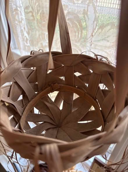 Photo of free Palm leaf hanging basket (Ossining) #2