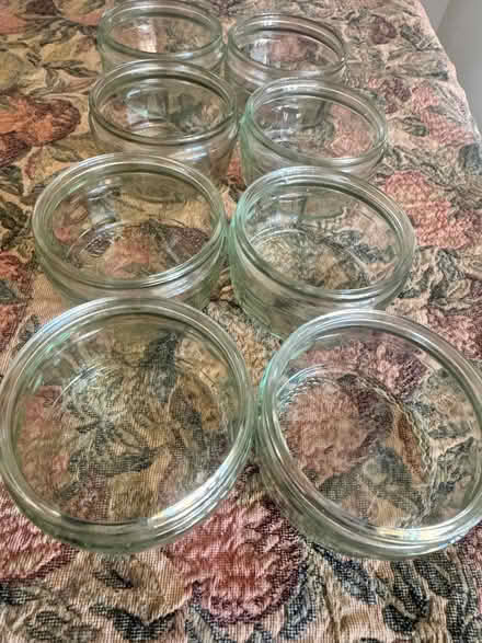 Photo of free 8 glass Gu pots (Wisbech St Mary PE13) #1