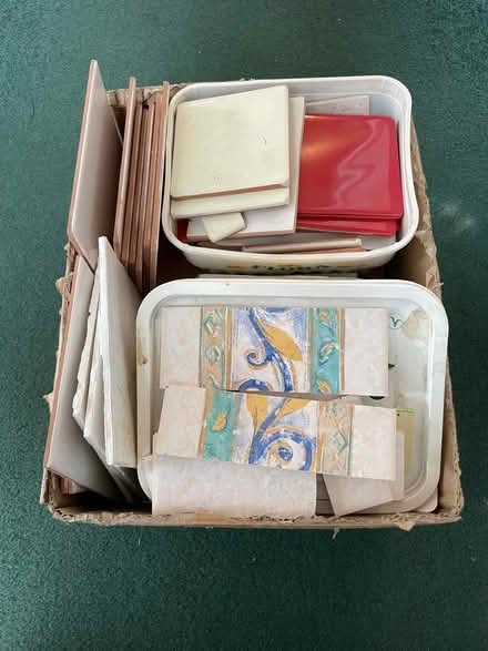 Photo of free Mixed box of ceramic tiles/pieces (Presteigne LD8) #1