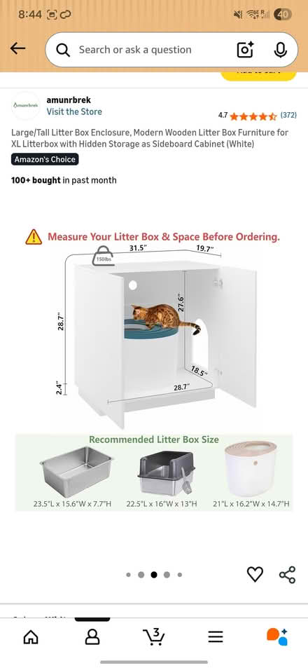 Photo of free Large litter box enclosure (Sunnyvale) #1
