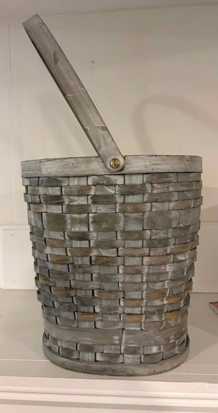 Photo of free Gray basket / planter (Belmont, MA) #1
