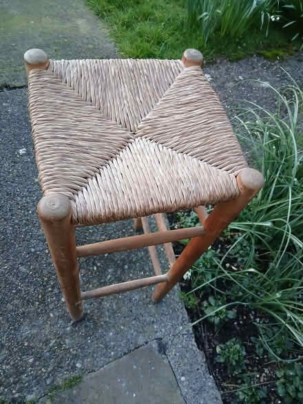 Photo of free Tall stool with rush seat (CT14) #1