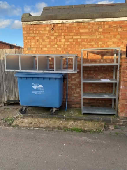 Photo of free Two metal shelf units (Barnard's Green WR14) #1