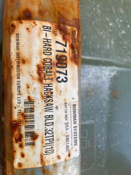 Photo of free Hacksaw blades (Lodgevale Estate LL14) #2