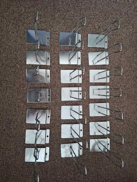 Photo of free 21 slatwall hooks, 150mm long (Woodlands TW7) #1