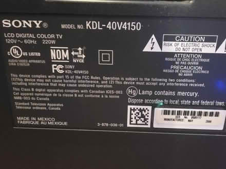 Photo of free 40" Sony Bravia LCD TV (no remote) (Chestnut Hill) #3