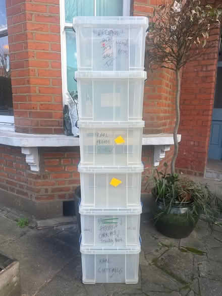 Photo of free 6Plastic Lidded Storage Crates (N4) #1