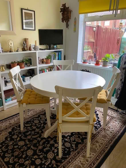 Photo of free IKEA Round Table and 4 Chairs (Courthouse Green CV6) #1