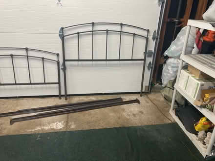 Photo of free Full size bed frame (14043 Depew off of Rowley Road) #1