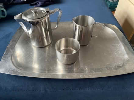 Photo of free Stainless steel tea set and tray (Oxford OX2) #1