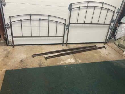 Photo of free Full size bed frame (14043 Depew off of Rowley Road) #2